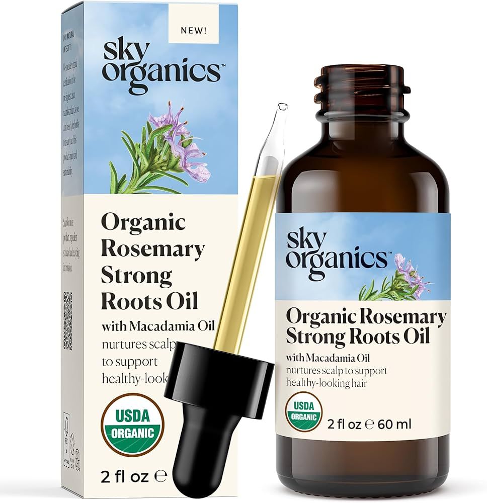 Sky Organics - Organic Rosemary Strong Roots Oil - Rosemary Oil for Hair Growth - w/Macadamia Oil... | Amazon (US)