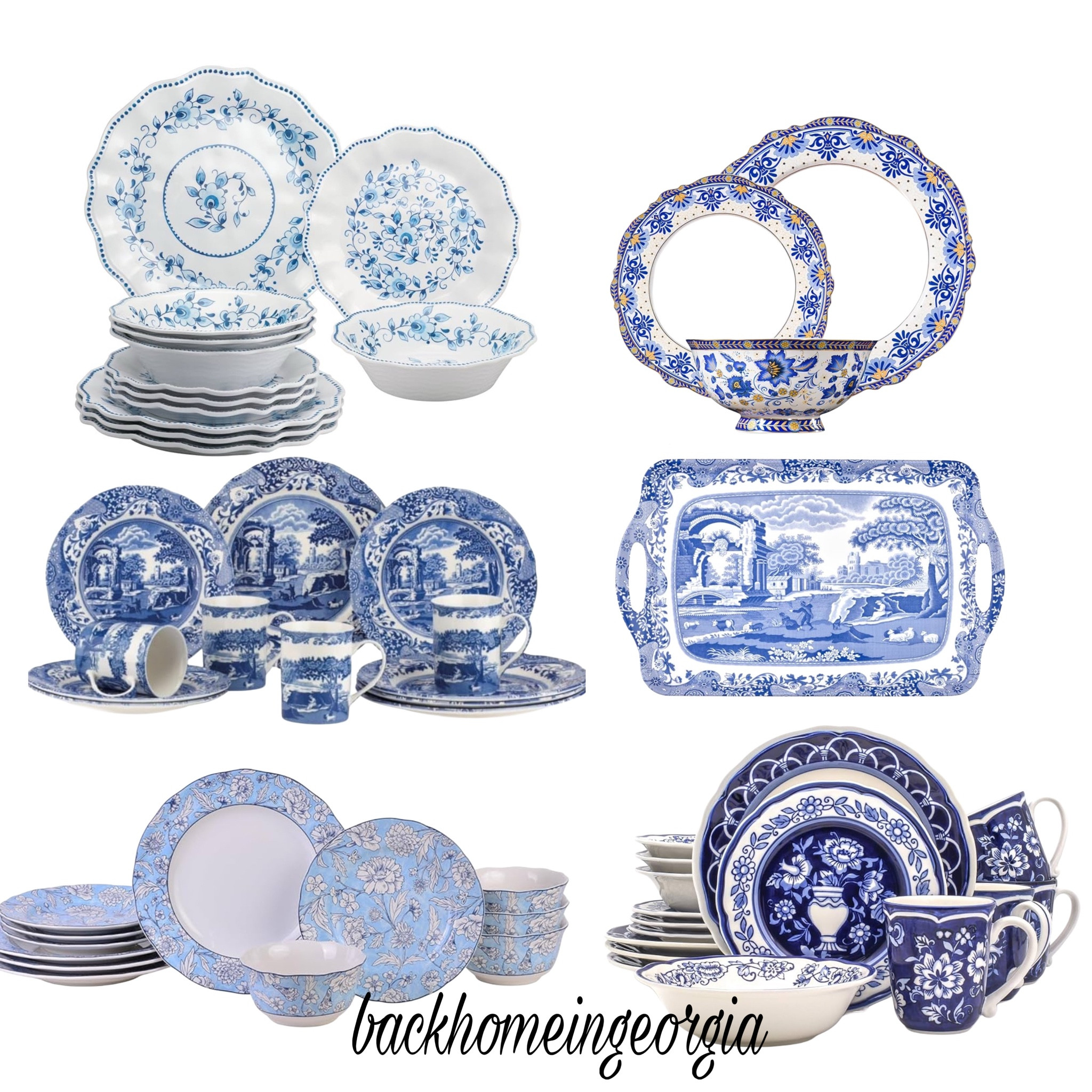 Table settings in blue. Dinnerware  

#LTKHome #LTKFamily