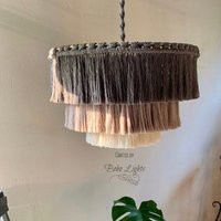 Boho Light. Fringes Chandelier, Three Layers Tassel Chandel, Colourful Bohemian Lamp Shade, Decor, C | Etsy (US)
