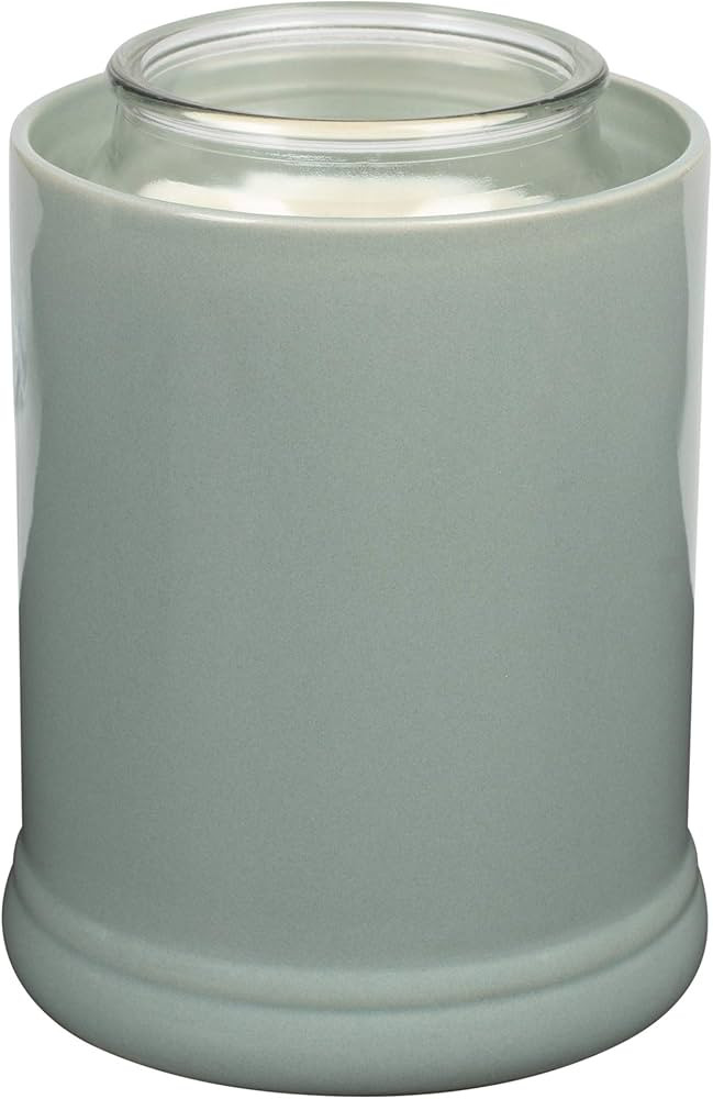 Elanze Designs Solid Color Ceramic Stoneware Electric Jar Candle Warmer (1, Grey) | Amazon (US)