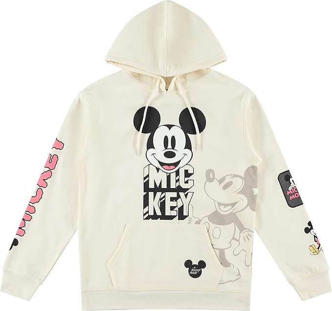 Disney Ladies Mickey Mouse Fashion Hoodie Mickey and Minnie Mouse Classic Multi Print Hoodie Swea... | Amazon (US)