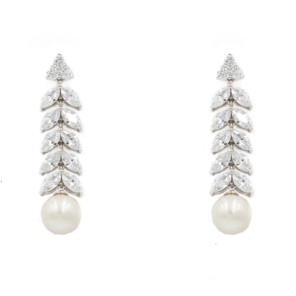 Liza Earring, Pearl, Extended | Hazen & Co