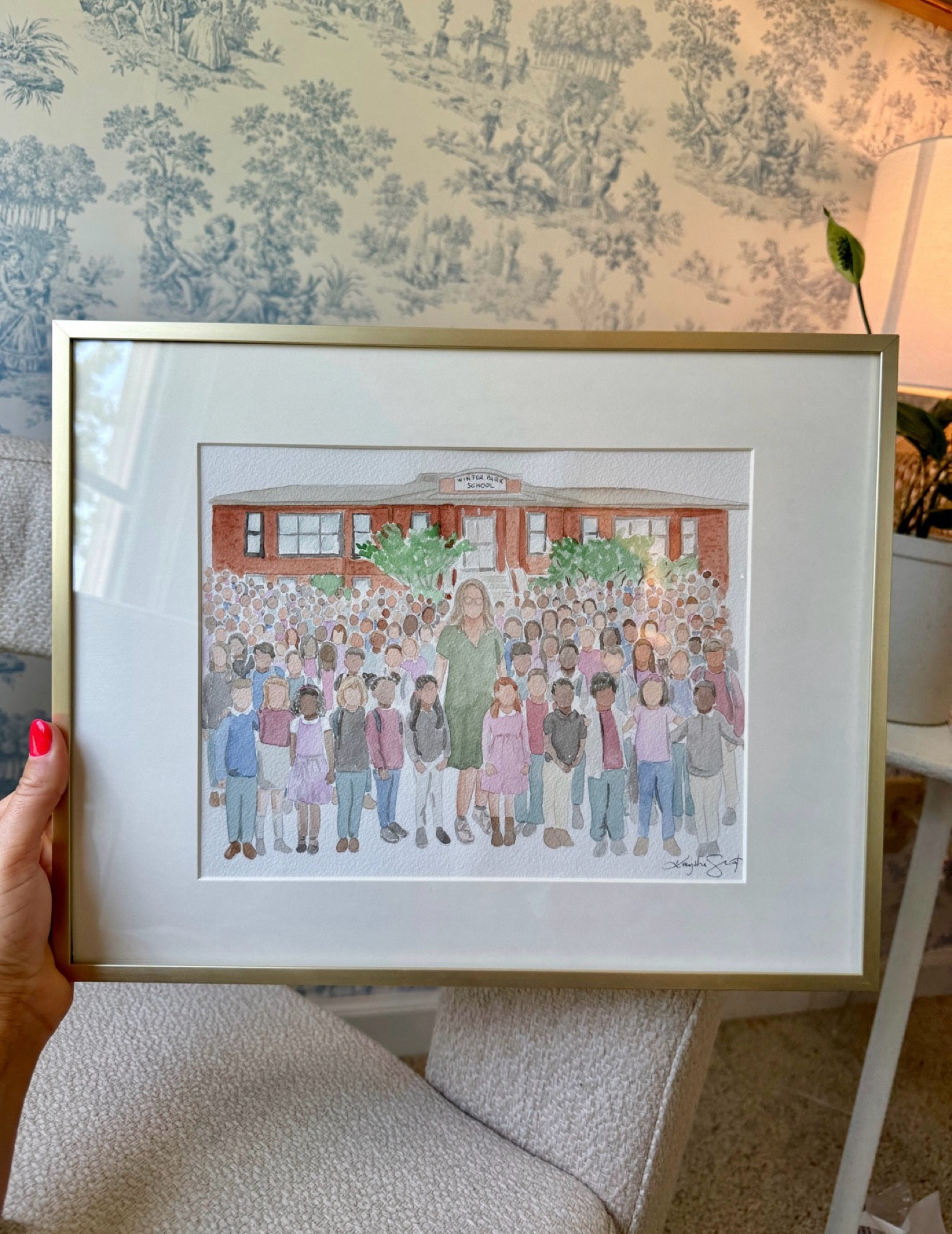 Custom watercolor painting for my moms retirement gift 

#LTKKids