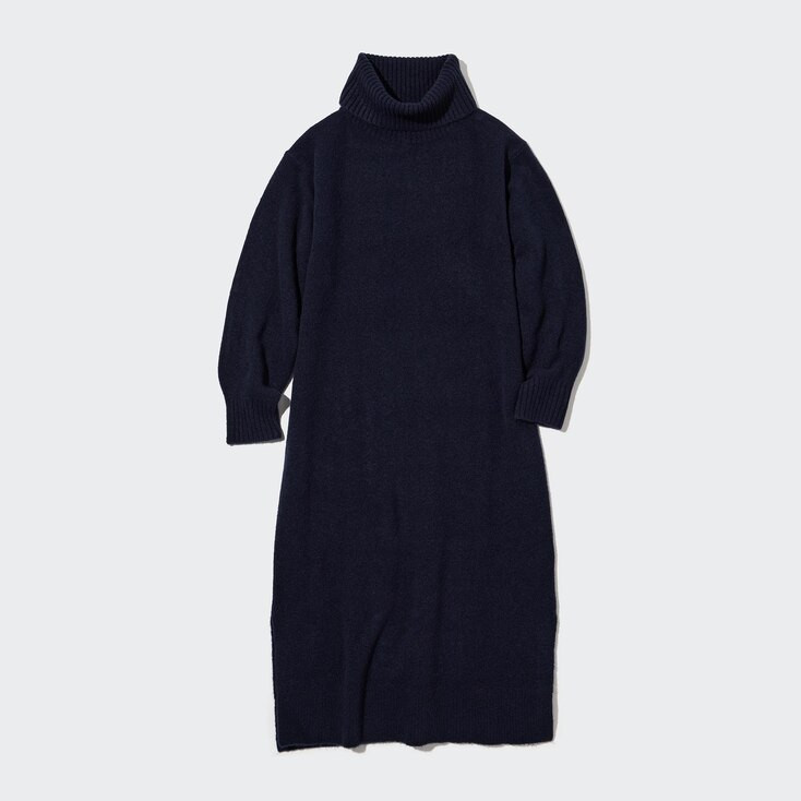 SOUFFLÉ LONG SLEEVED TURTLENECK DRESS | UNIQLO (UK)