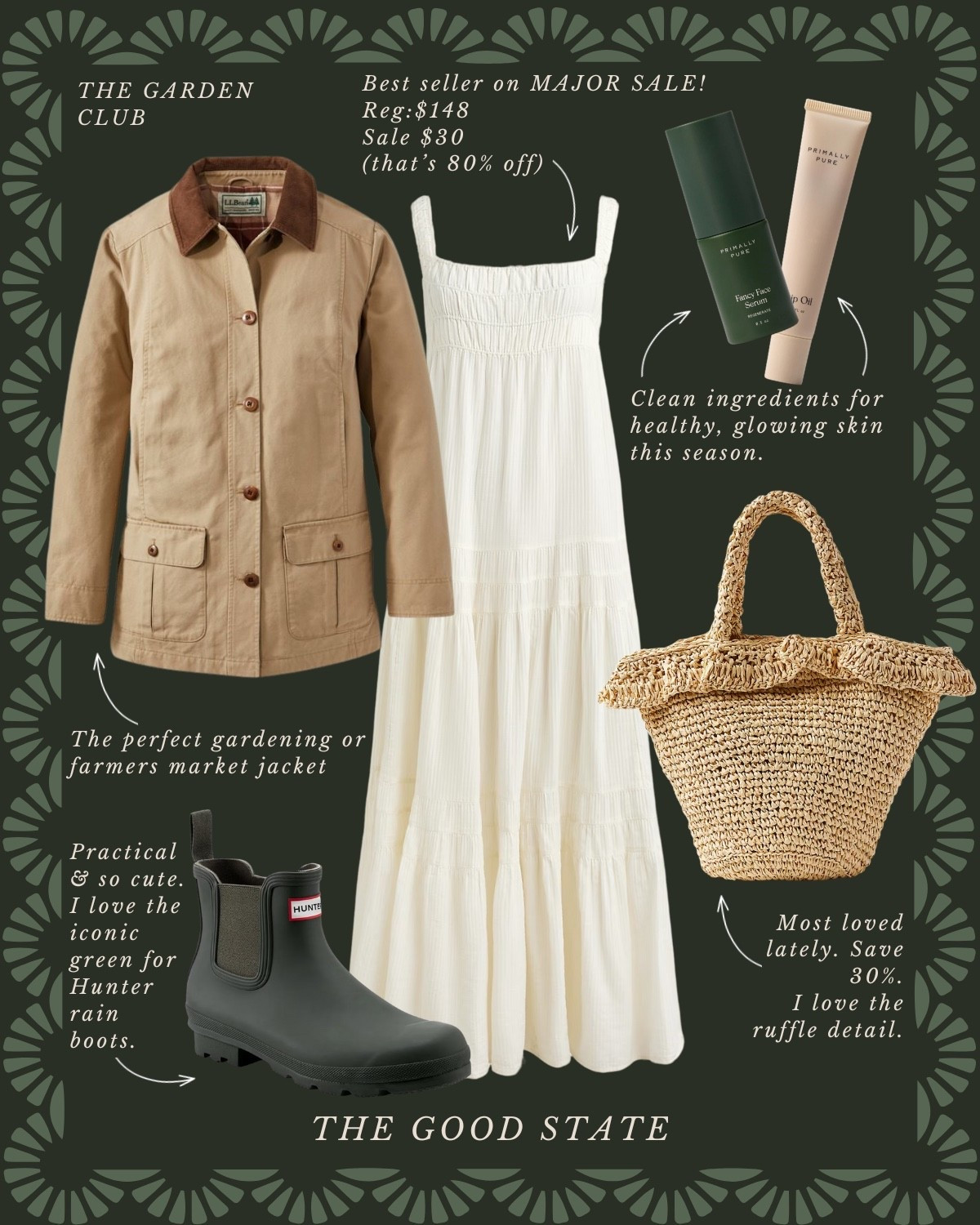 This collection is for the garden girlies who find joy in being outside—rain or shine. For the ladies and who have all the old Martha Stewart magazines and who love layering denim on denim like we did in the 90s. This is for the barn jacket lovers, neck scarf wearers and those who own all things floral. This is for the early risers and for the ladies gathered around the table with good friends and good wine. This collection is for the ladies giving gardening a try for the first time or those tending to the same garden they have poured their heart and soul into for years. For those cultivating the soil of their hearts and homes too. For the girlies who love earth tones and pops of colors too🌻

#amazonfashion #founditonamazon #ltksalealert #slowliving #romantizeyourlife #fall #fallstyle #fallseason #autumn #90sera #90style #90saesthetic #
Wedding guest, jeans, back to school, college outfit ideas, riding boots, wedding guest dress, western style, JCrew, JCrew factory, Anthropologie, Anthro, quince, nordstrom, tuckernuck, Walmart fashion, H&M, mini dress, fall photoshoot, designer look for less, saddle bag, boots, jacket, coat, family photos outfits, madewell, Toups and co, clean beauty, Kate spade, Amazon fashion, loafers, Breda, Susan Shaw, loeffler Randall, the good state, Lauren England 

#LTKStyleTip #LTKSaleAlert #LTKFindsUnder50