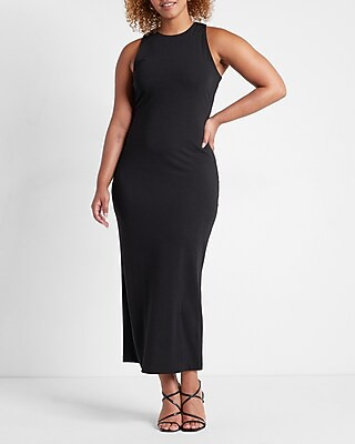 Body Contour High Neck Back Cutout Maxi Dress | Express