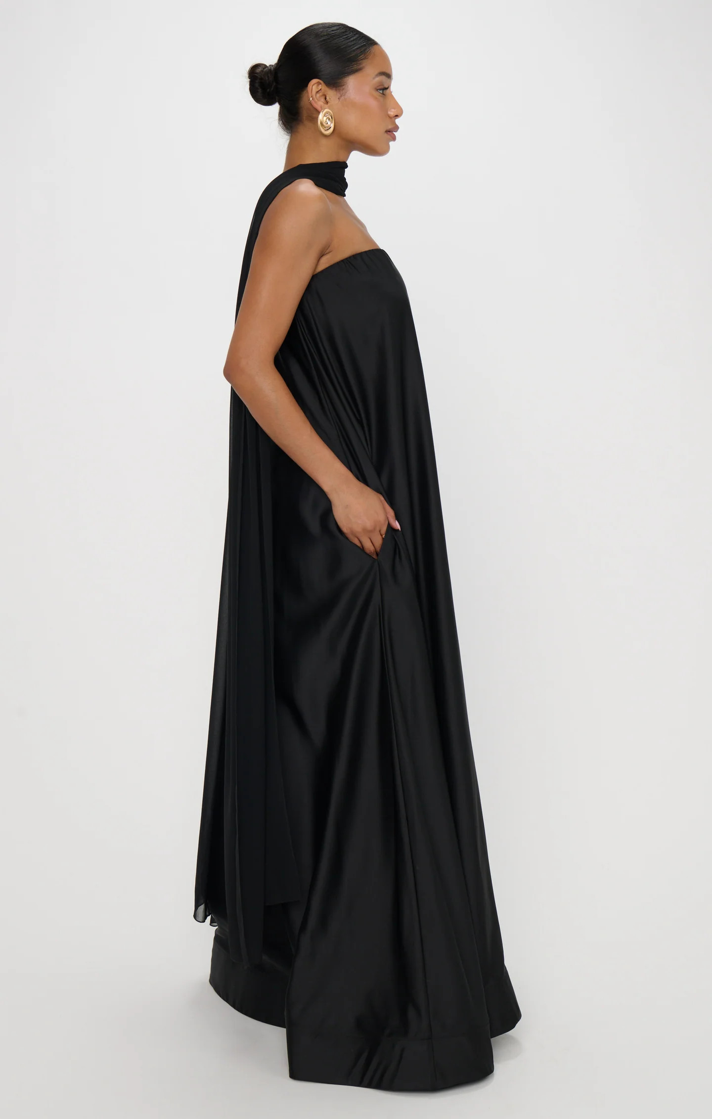 Tinsley Tube Dress ~ Black Luxe Satin | Show Me Your Mumu