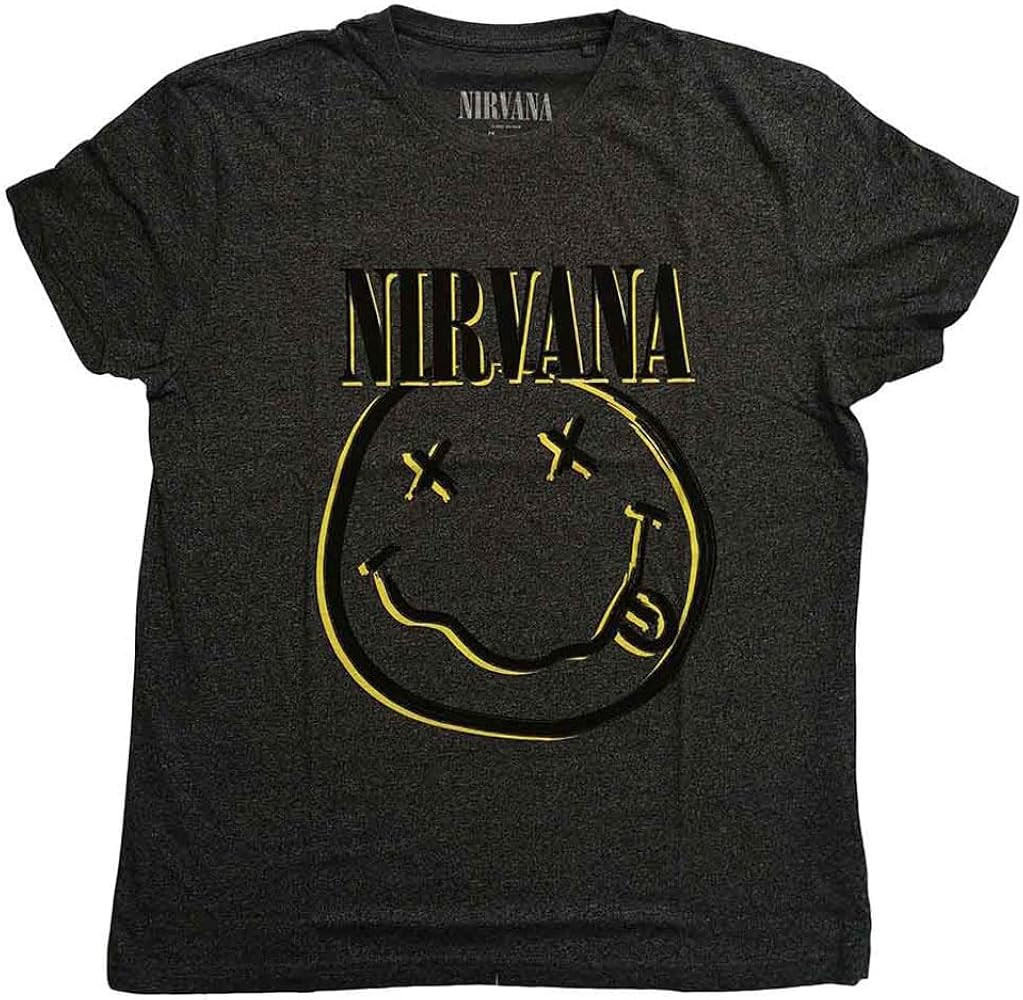Nirvana Inverse Grunge Face Band Logo T Shirt | Amazon (US)