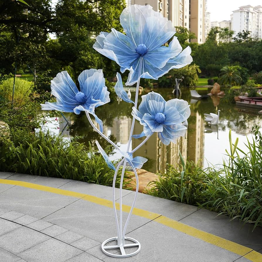 Giant Flowers for Decoration with Stand,Floor Standing Oversized Large Organza Flowers Decor,Gian... | Amazon (US)