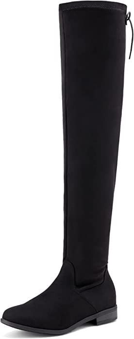 DREAM PAIRS Women's Over The Knee High Low Block Heel Riding Boots | Amazon (US)
