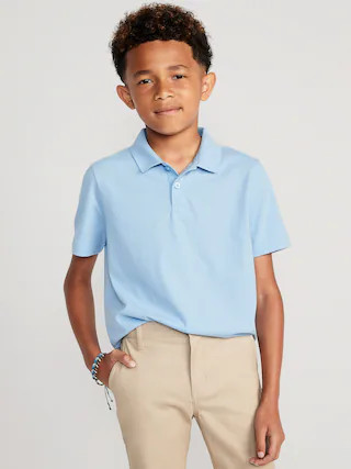 School Uniform Jersey-Knit Polo Shirt for Boys | Old Navy (US)