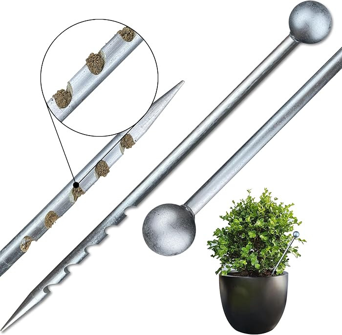10"x Diameter 0.27" Soil Probe Stainless Steel Soil Sampler Probe Soil Moisture Probe for Plants ... | Amazon (US)