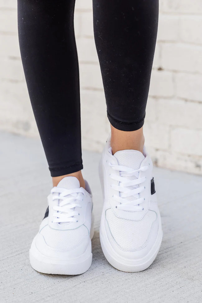 Maren Black Stripe Sneakers | Pink Lily