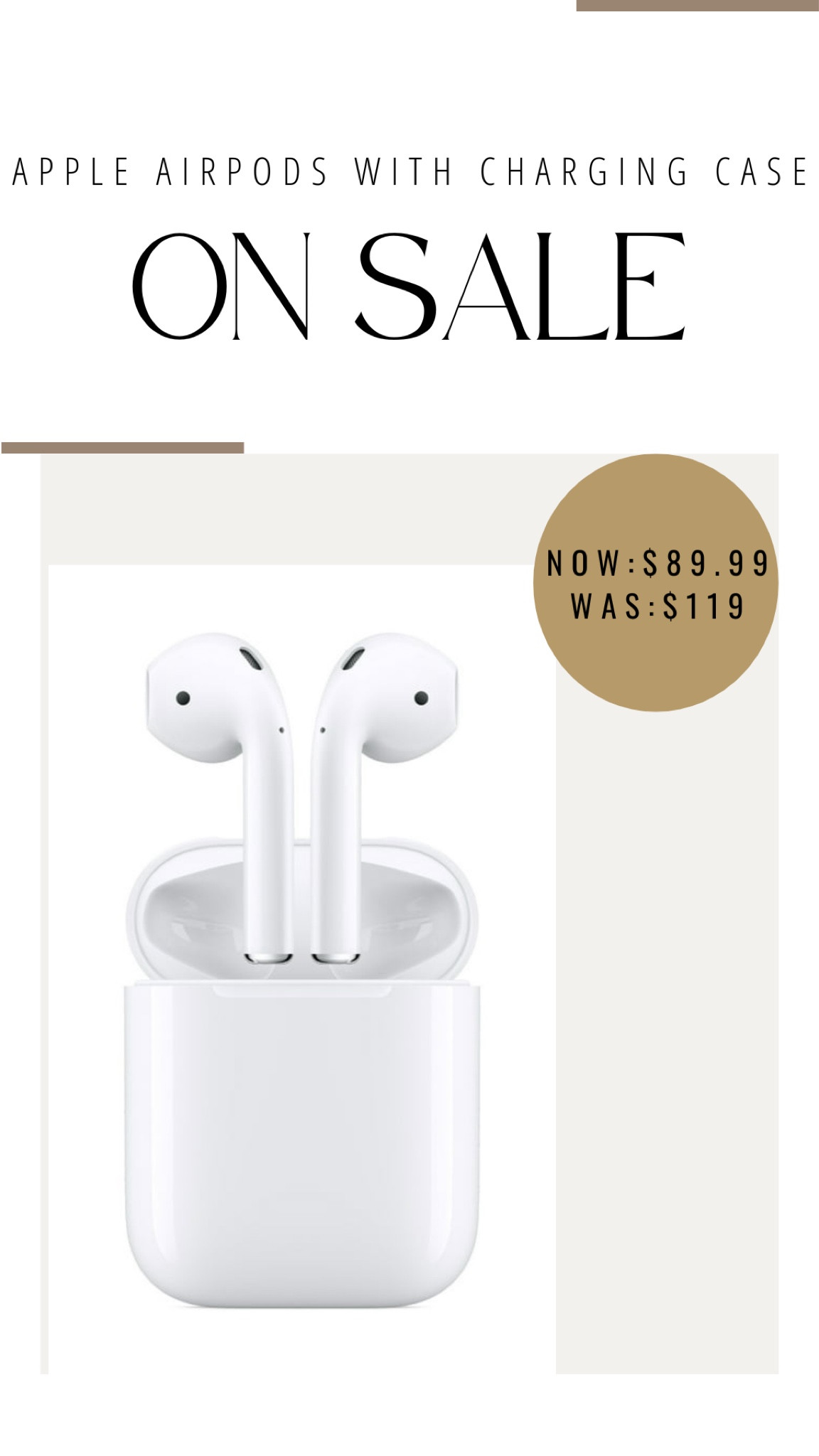 On sale - Apple AirPods with Charging Case (2nd Generation)

#LTKFind #LTKsalealert #LTKGiftGuide