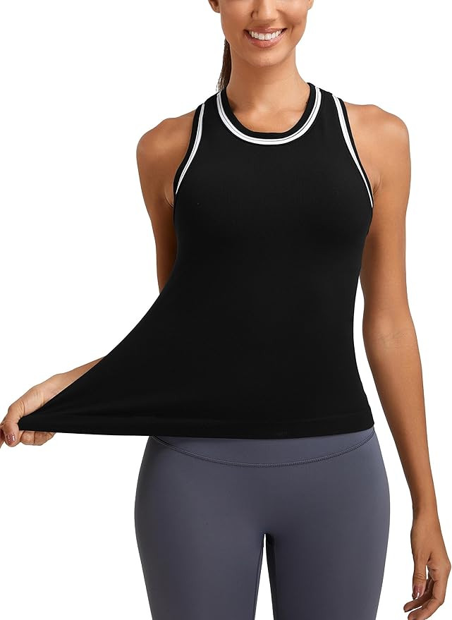 MathCat Workout Tank Tops for Women Racerback Basic Athletic Tanks Seamless Muscle Running Yoga T... | Amazon (US)