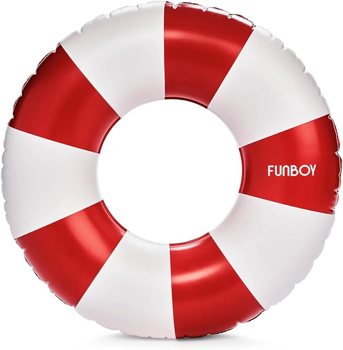 FUNBOY Vintage Red Stripe Inflatable Kids Pool Float Tube 34" | Pool Floats for Kids |Inner Tube ... | Amazon (US)