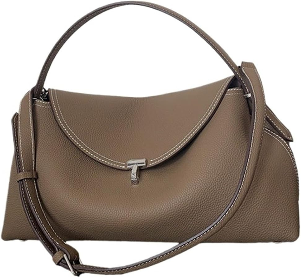 Hand-held Crossbody Large Capacity Commuting Women's, Cowhide Single Shoulder Armpit | Amazon (US)