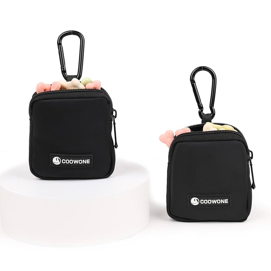 Dog Treat Pouch 2 PCS, Waterproof Small Dog Treat Bag for Leash, Hands Free Dog Walking Bag with ... | Amazon (US)