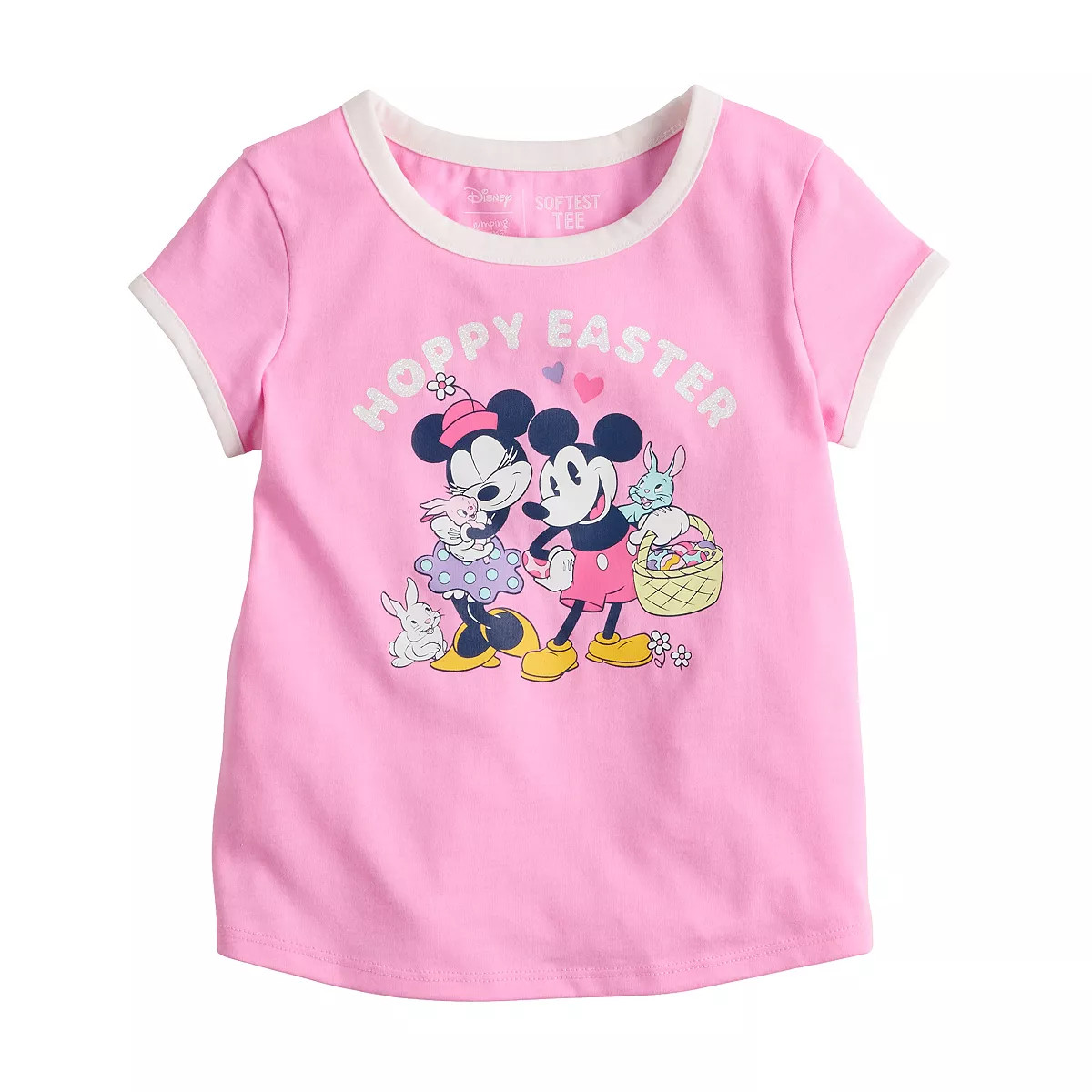 Disney's Minnie Mouse Toddler Girl "Hoppy Easter" Ringer Tee by Jumping Beans® | Kohl's