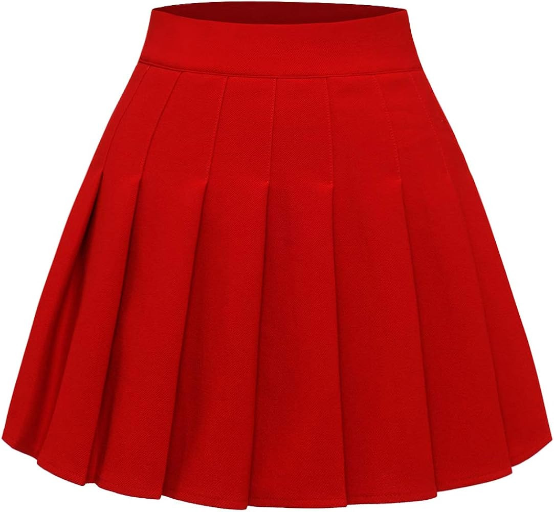 Pleated Skirts for Women High Waist Mini Tennis Skater Skirt Casual Basic Skirts Cheerleader | Amazon (US)