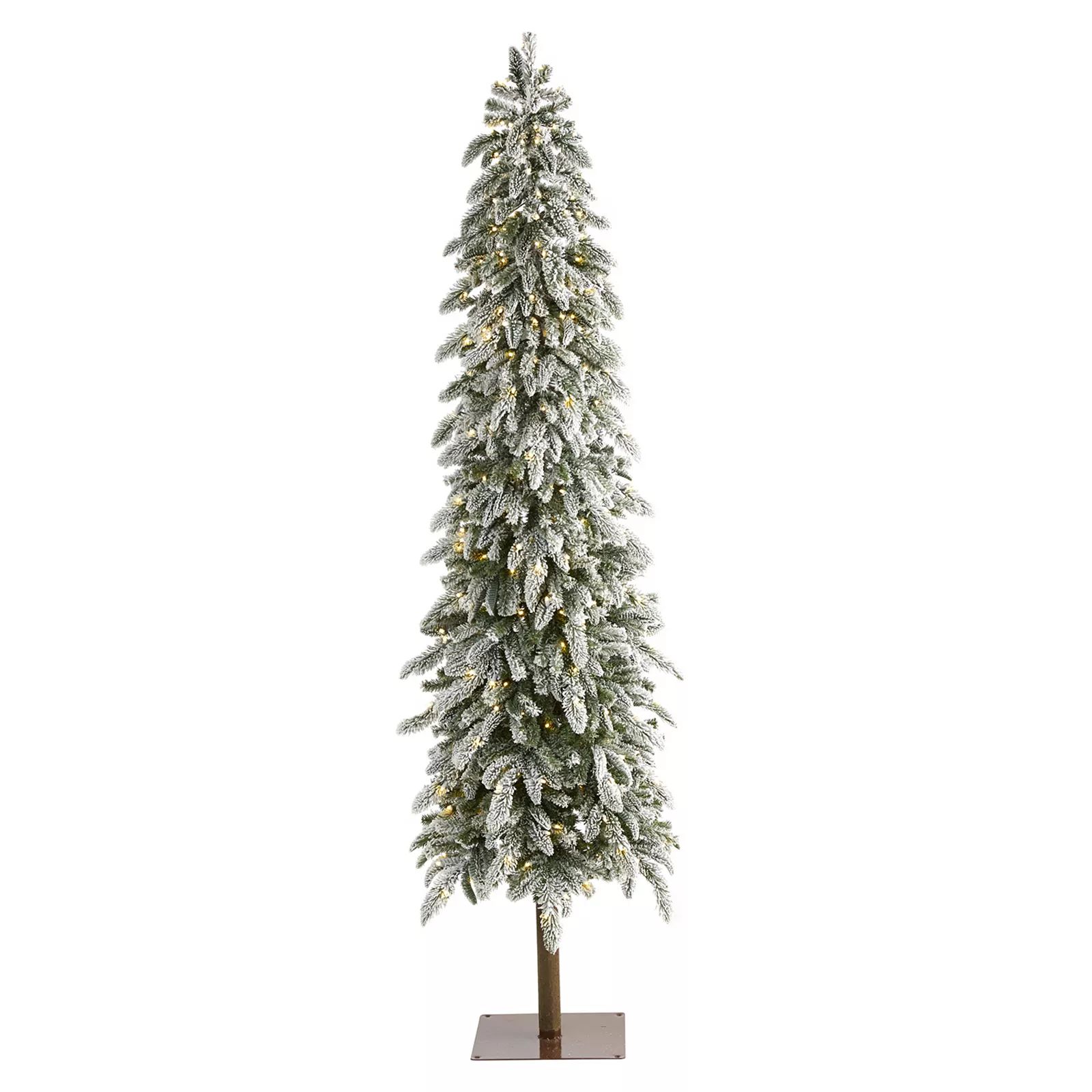 nearly natural 7.5-ft. Flocked Washington Alpine Christmas Artificial Tree, Green | Kohl's