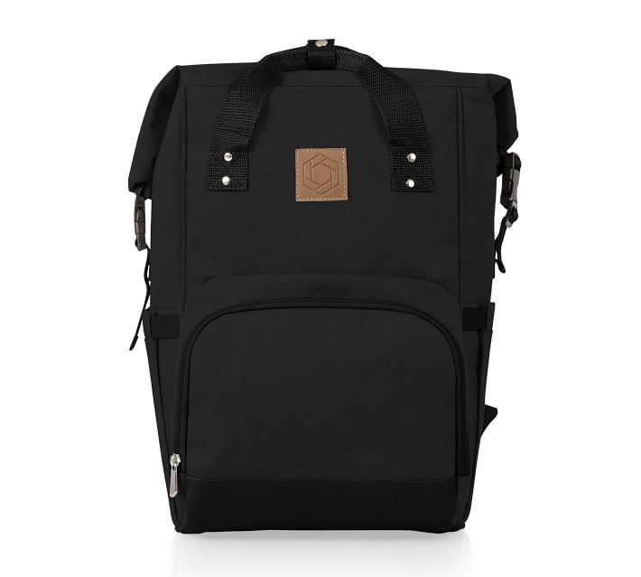 Roll Top Cooler Backpack, Black | Pottery Barn (US)