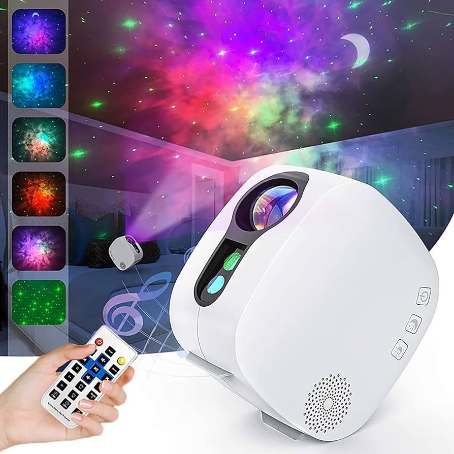 Amazon.com: NUNET Galaxy Star Projector with Bluetooth Speaker Sky LED Multi-Color Moving Nebula ... | Amazon (US)