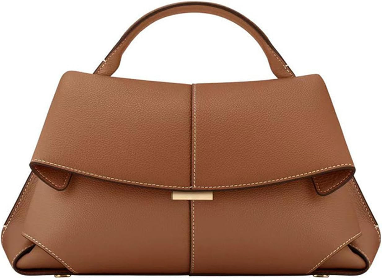 Wrinkle-Textured Leather Handbag for Women \u2013 Shoulder, Top-Handle & Crossbody Bag, Luxury De... | Amazon (US)