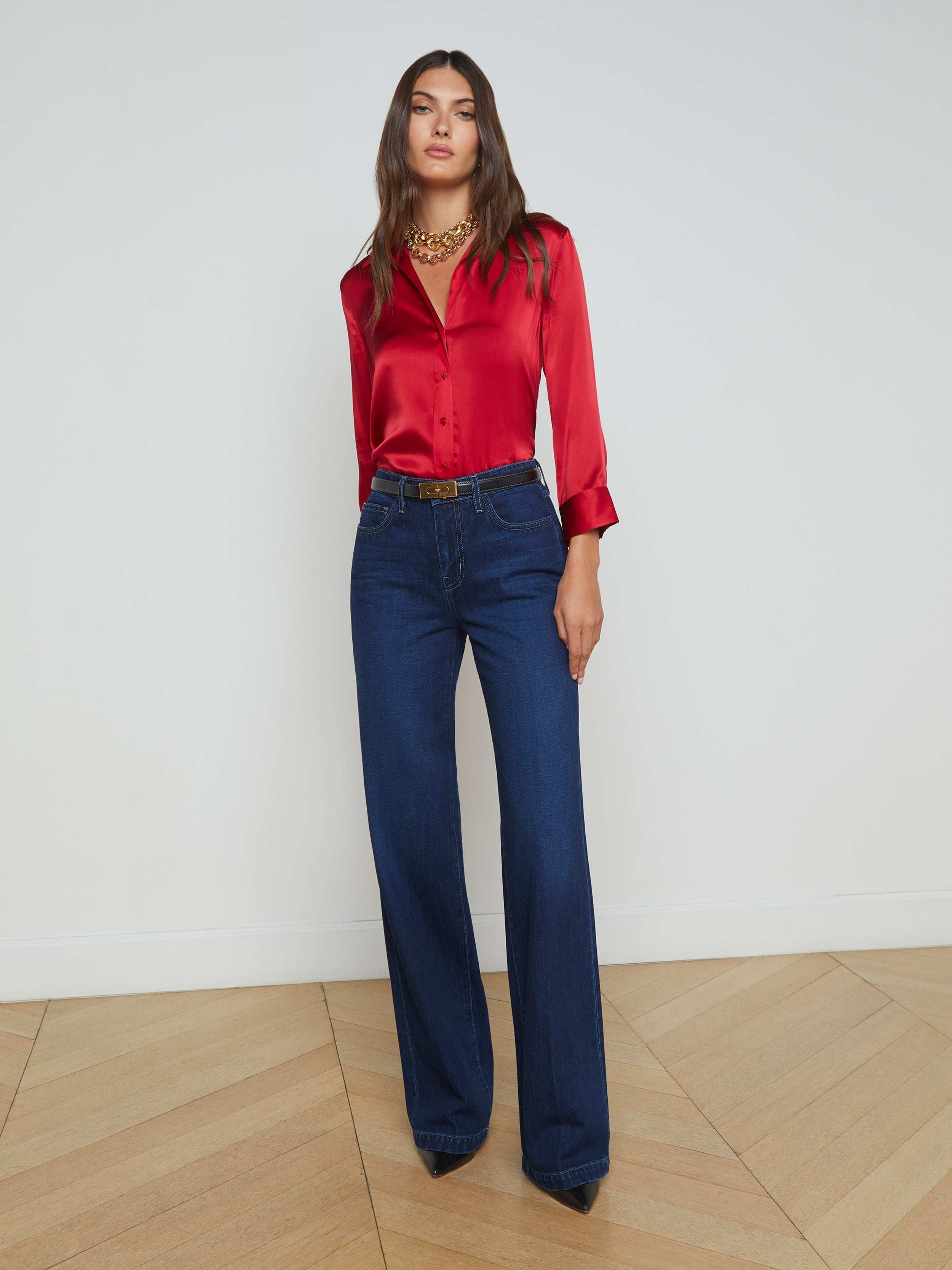 L'AGENCE - Clayton Wide-Leg Jean in Harlan | L'Agence