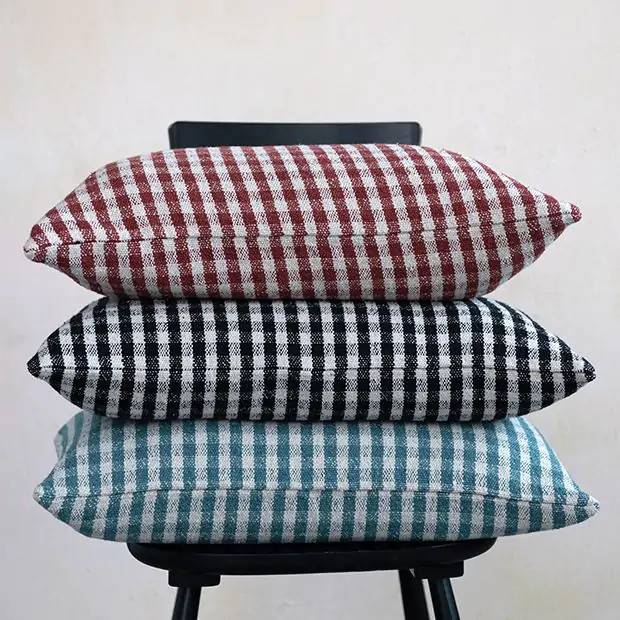 Gingham Check Lumbar Pillow | Antique Farm House