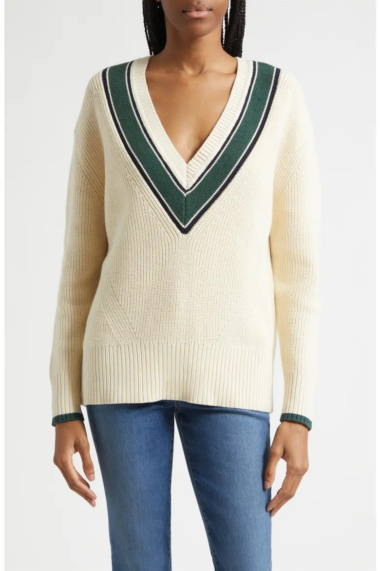 Jovren Contrast Detail Cotton & Cashmere Sweater (Women) | Nordstrom | Nordstrom