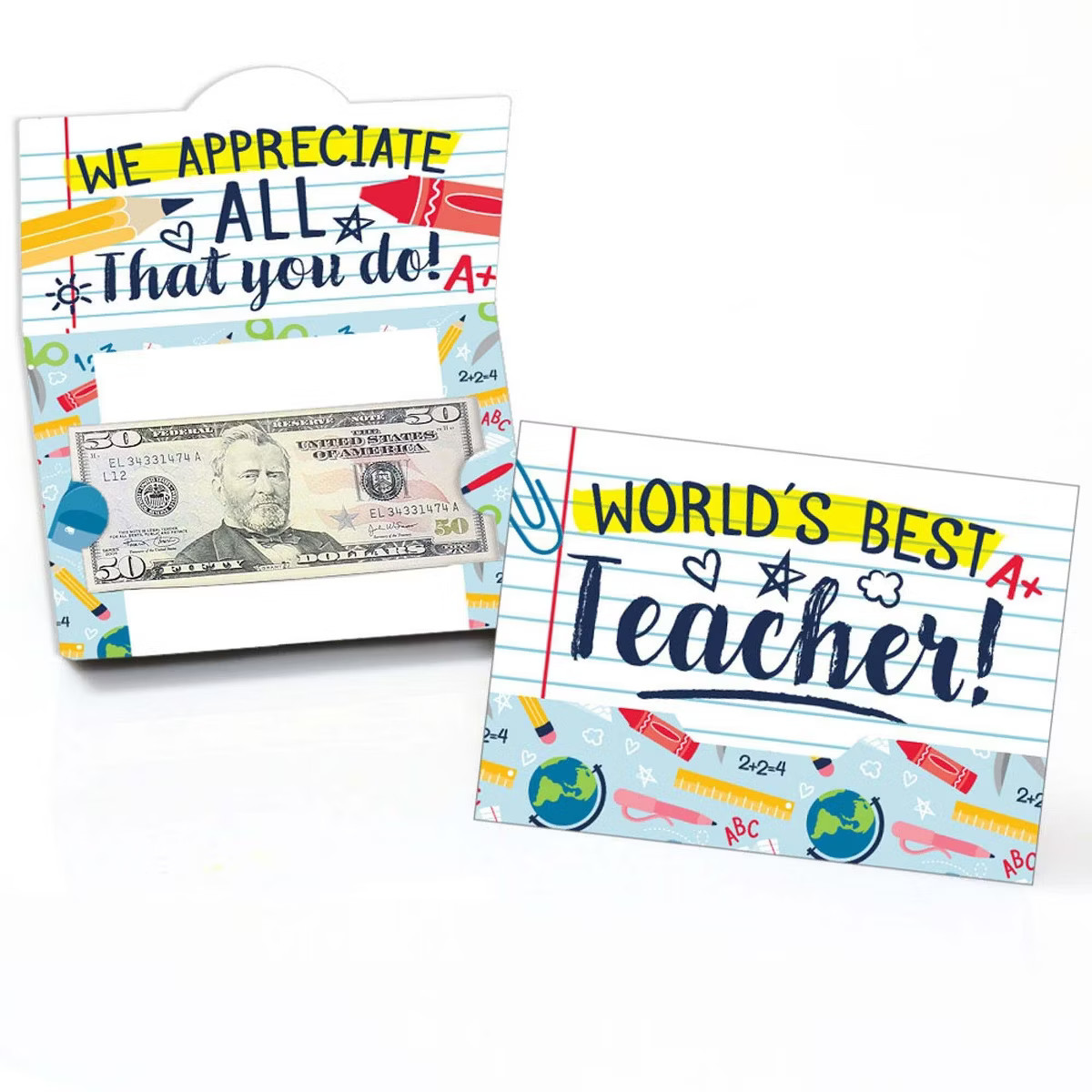 Big Dot of Happiness Back to School - First Day of School Teacher Appreciation Money and Gift Car... | Target