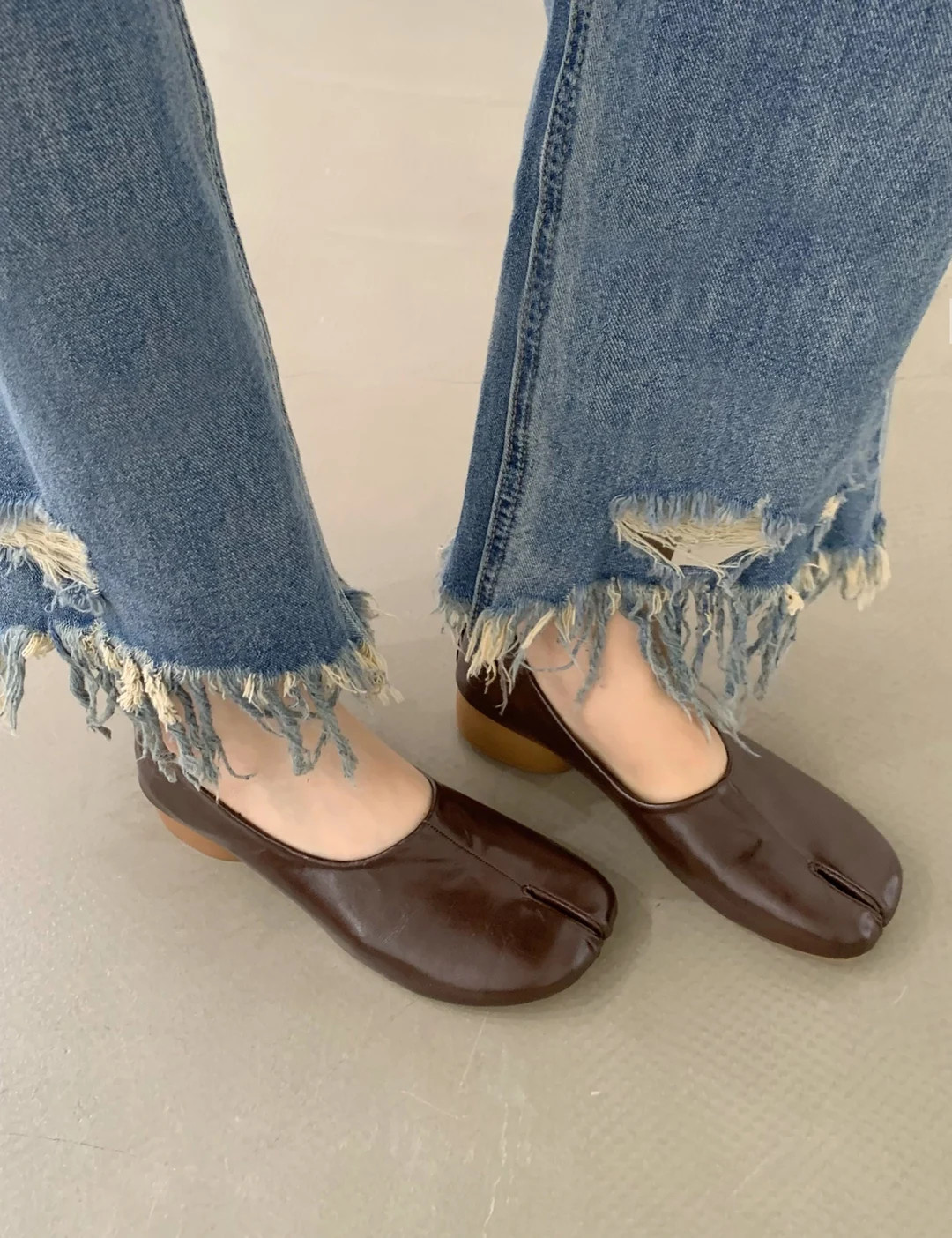 Mary Jane Flats Tabi Split-toe Split Toe Mule Slippers Tabi - Etsy | Etsy (US)