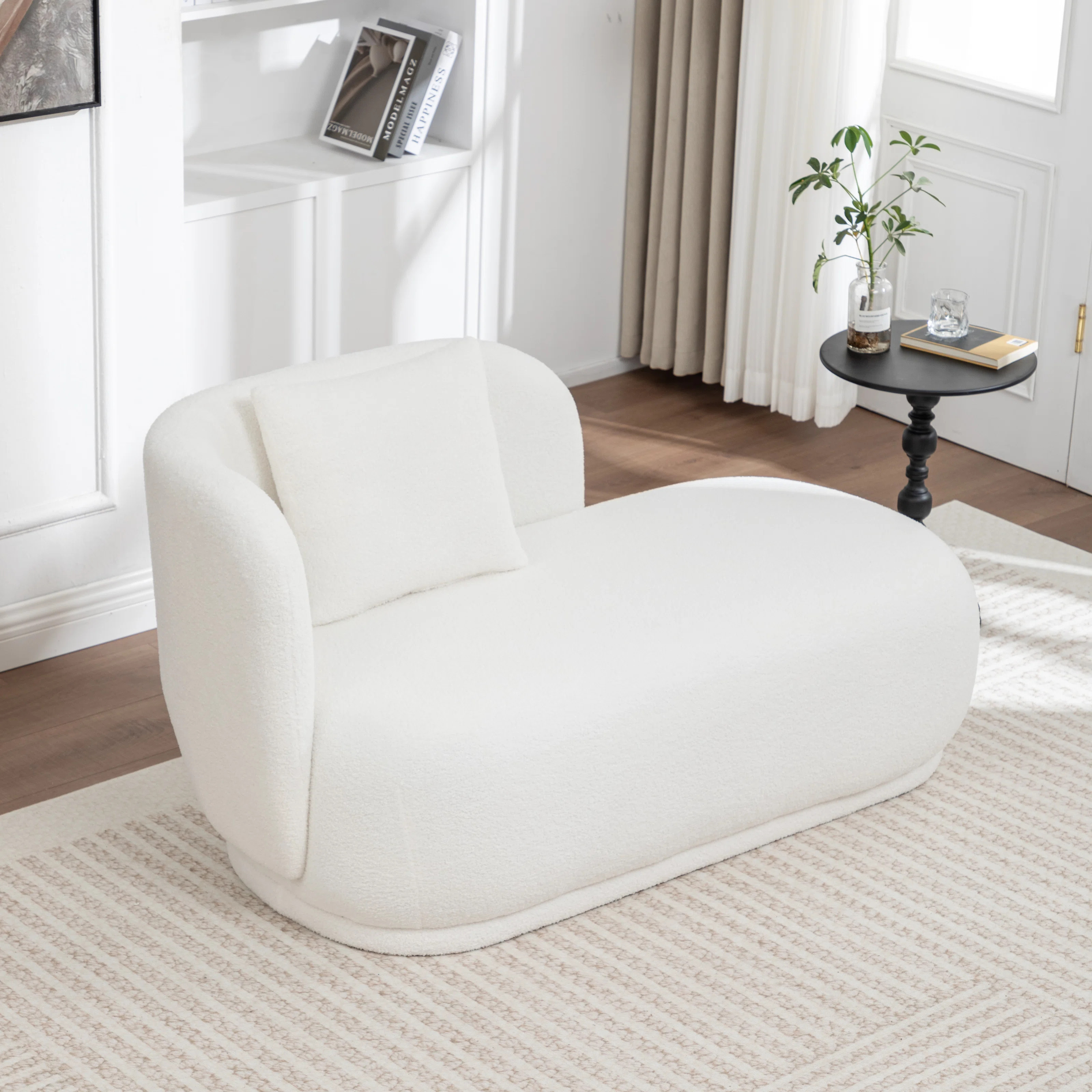 Faux Fur Upholstered Chaise Lounge Chair | Wayfair North America