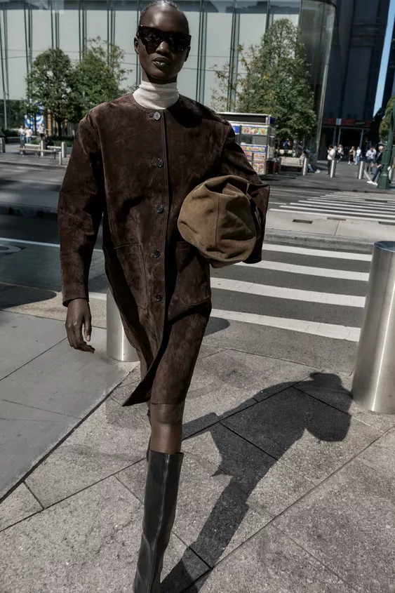 100% LEATHER COAT | Zara US