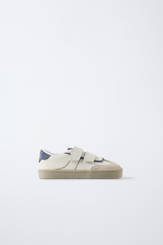 LEATHER SNEAKERS WITH STRAPS | Zara US