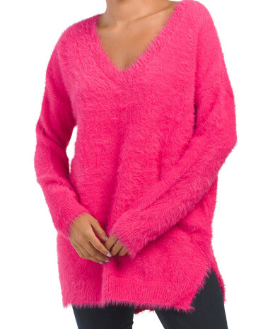 Eyelash Bar Back Tunic Pullover | TJ Maxx