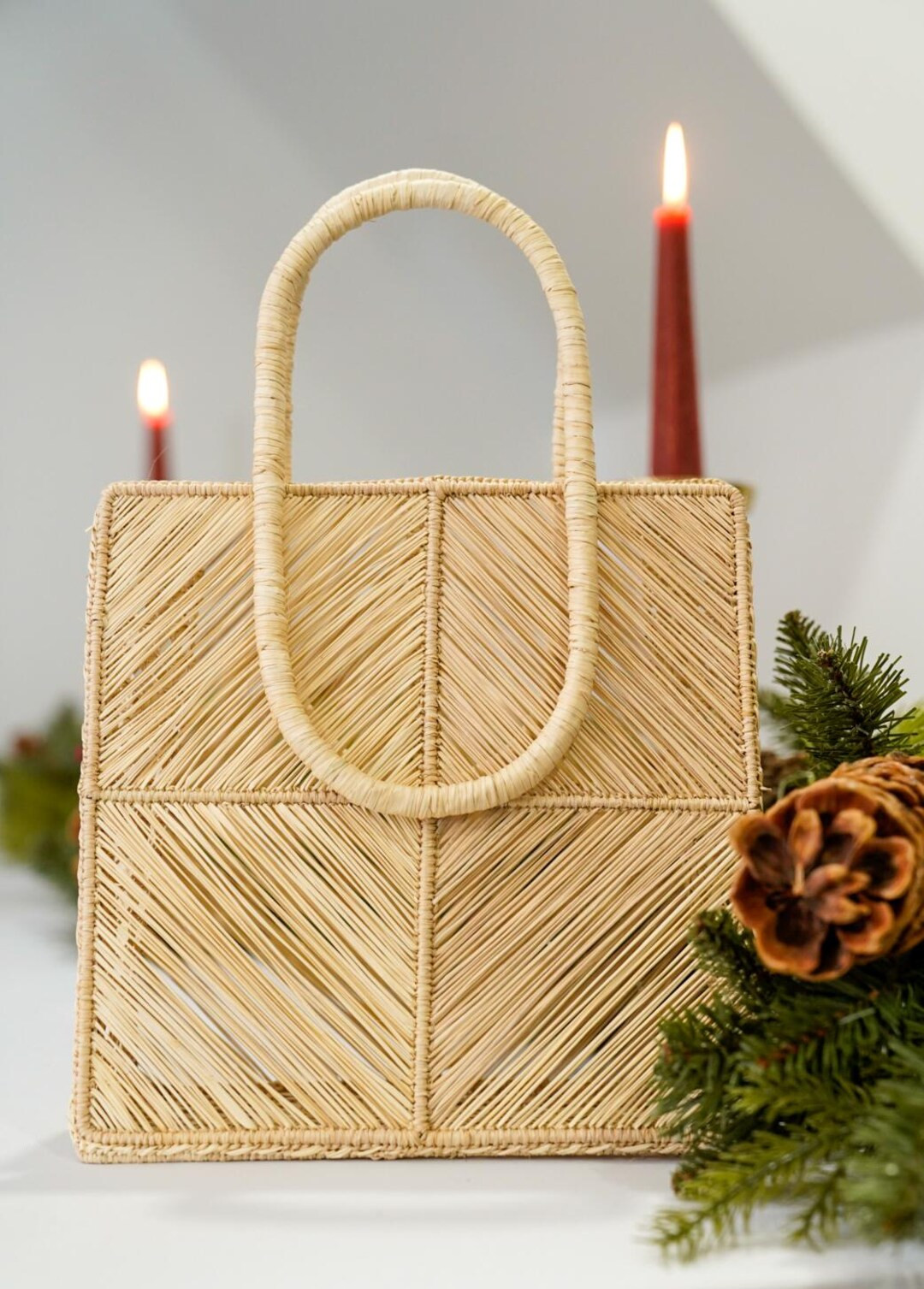 Hand Woven Iraca Palm Bag - Etsy | Etsy (US)