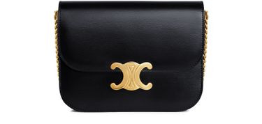 College Triomphe bag in shiny calfskin - CELINE | 24S US
