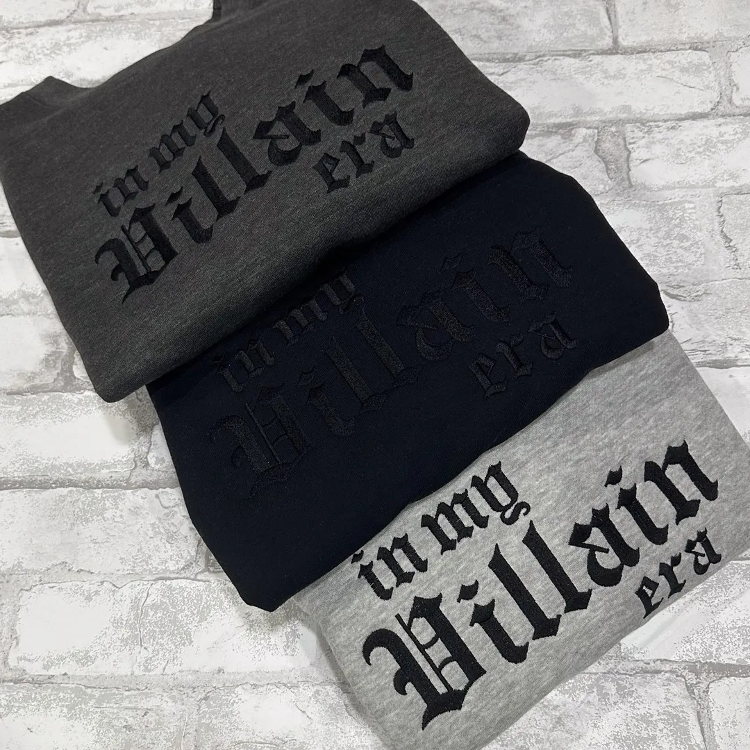 In My Villain Era Embroidered Sweatshirt, Villain Sweater, Dark Humor, Spooky, Embroidery Sweat S... | Etsy (US)