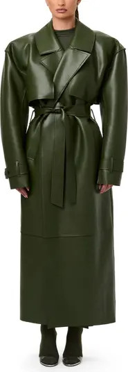 Faux Leather Trench Coat | Nordstrom