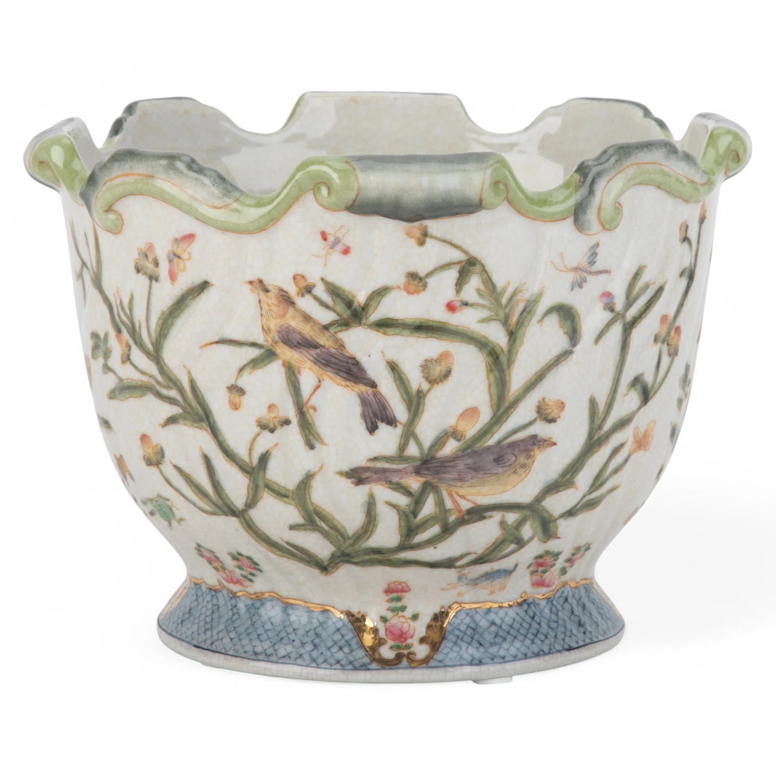 Porcelain Scallop Planter Satin Grass | Wayfair North America