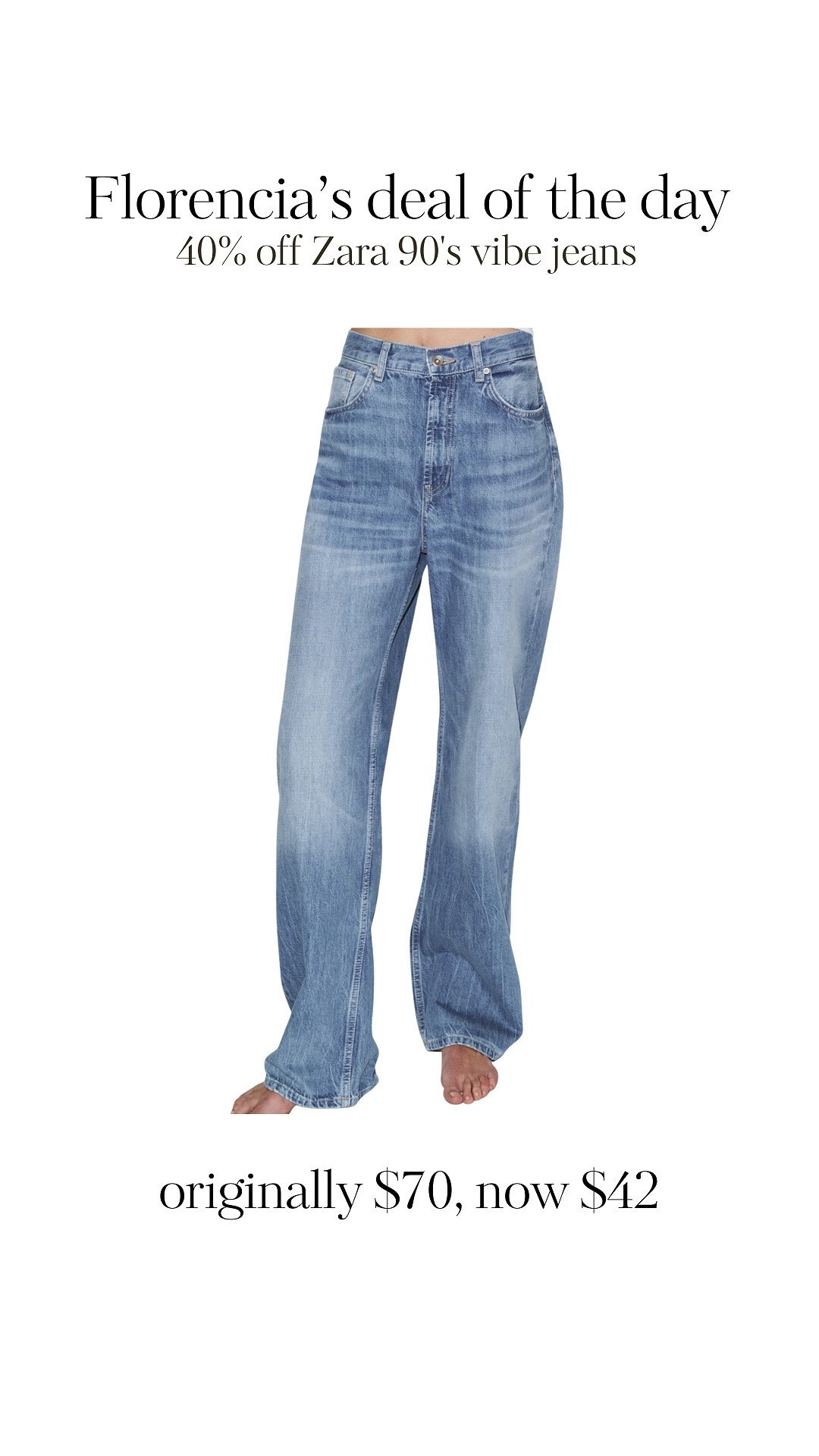 Today’s day of the day is a pair of relaxed, fit straight leg jeans from Zara!💙💙👖👖

#LTKdayinmylife #LTKSpringSale