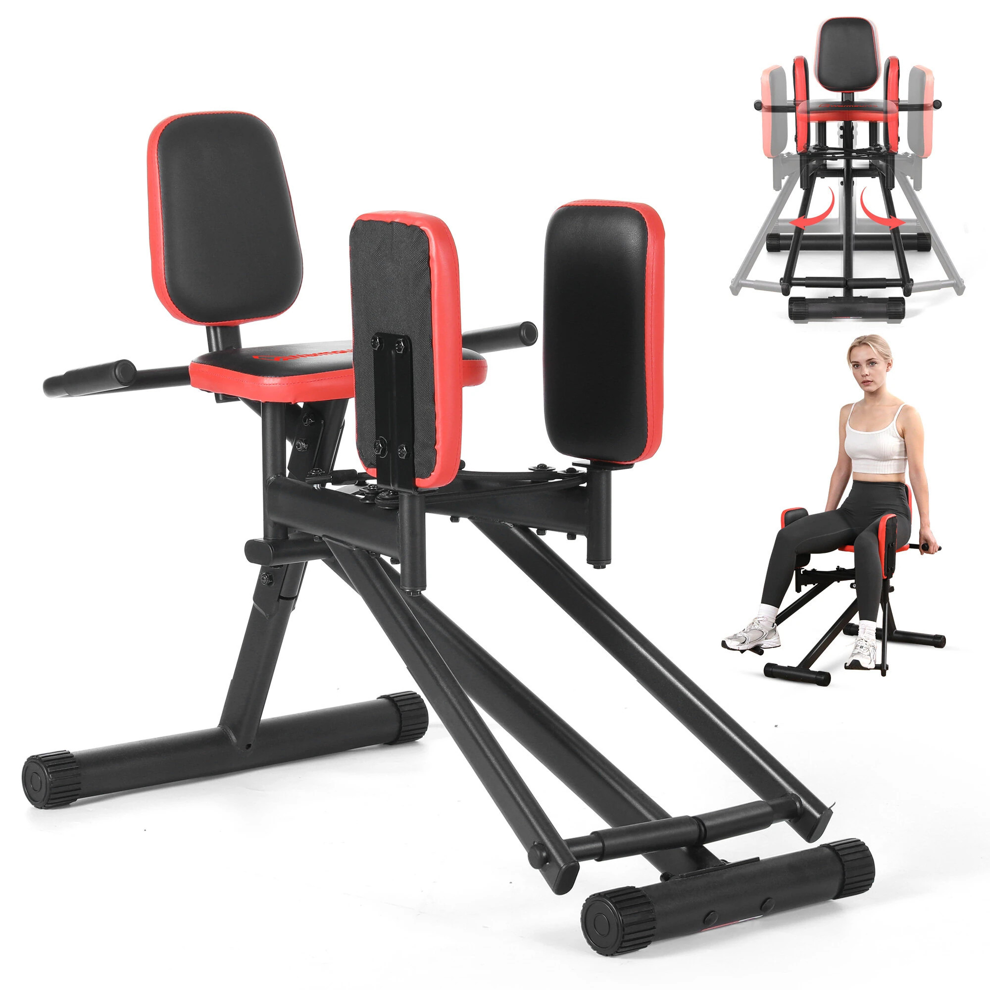 Warmounts 300LBS Home Gym Hip Abduction Machine Muscle Tone Build Core Workout Exercise Fitness Equipment | Banggood