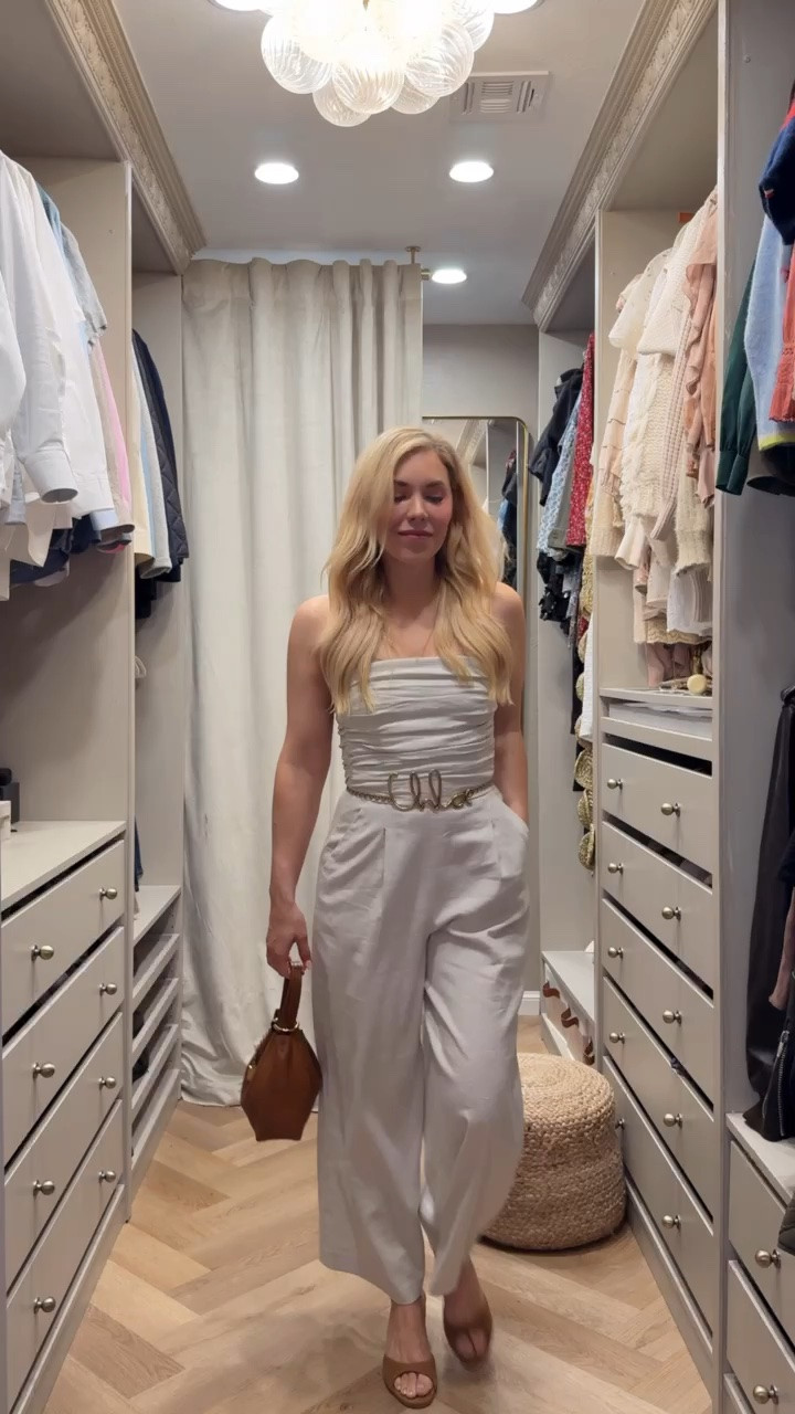 This is the perfect summer jumpsuit. (Stays up too!)
Linked to where to get this Chloe belt and Chloe bag for less 👏🏻

Summer outfit 
Summer
Vacation outfit

#LTKdayinmylife #LTKgrwm #LTKootd