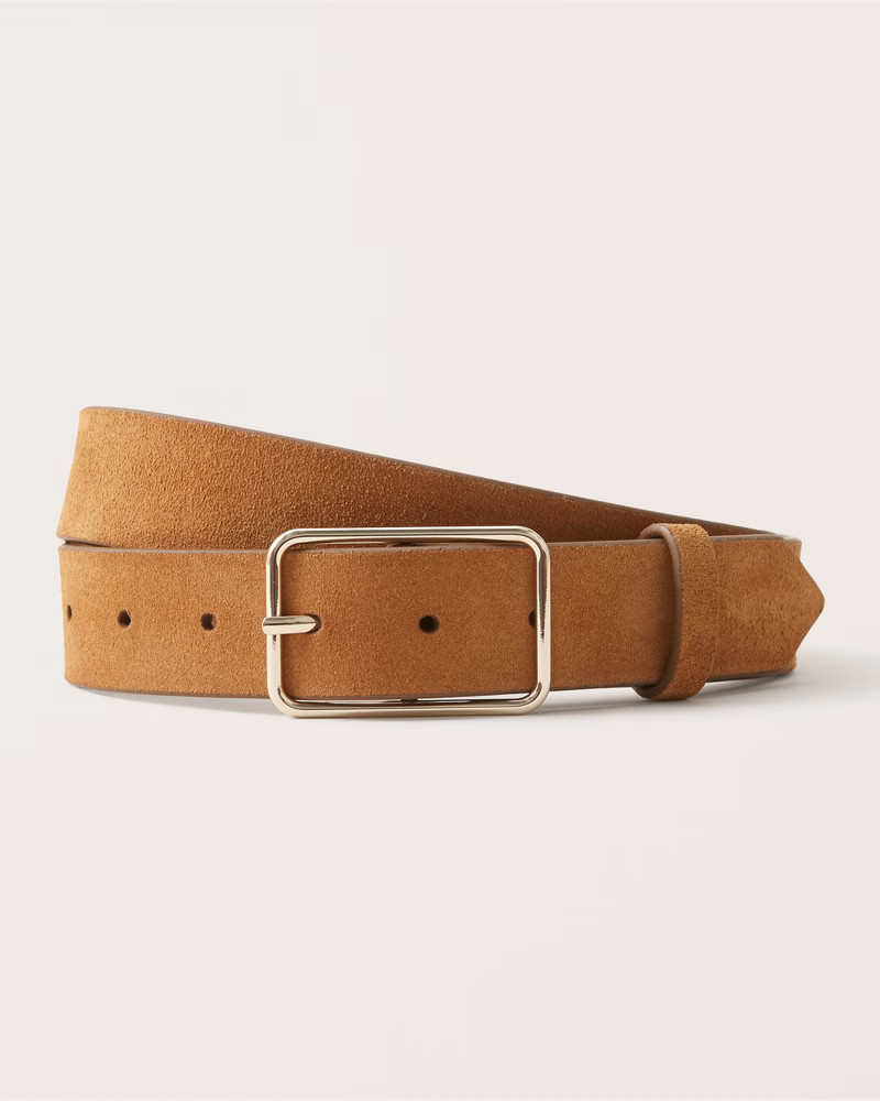 Classic Suede Rectangle Belt | Abercrombie & Fitch (US)
