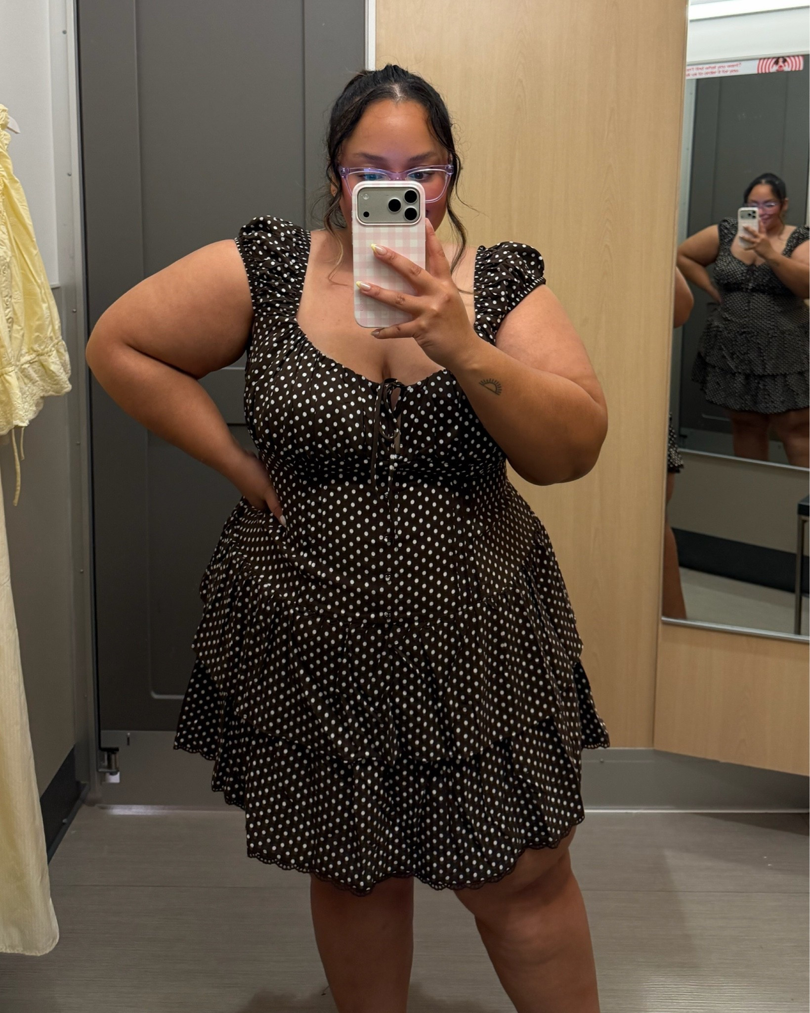 Polka dot chocolate mini dress!! This would be perfect for a country concert with cowboy boots. I sized up the the XXL

#LTKPlusSize #LTKPetite #LTKSaleAlert