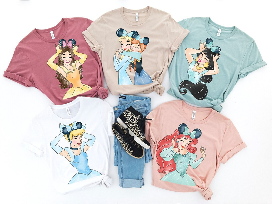 Princess Shirts, Disney Plus Size Shirt, Disney Princess, Princess, Princess Birthday Shirts, Dis... | Etsy (US)