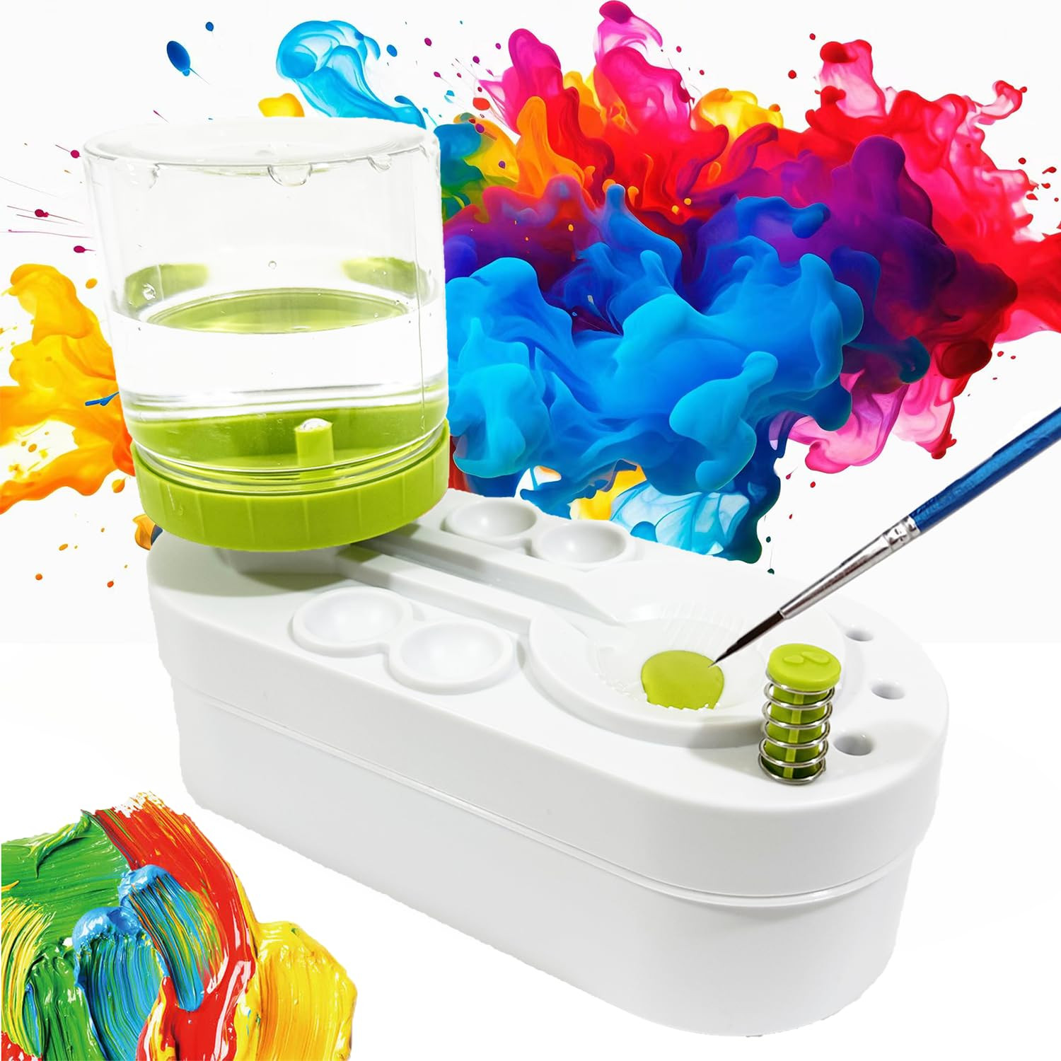2025 Upgraded Paint Brush Cleaner Brush Rinser Water Circulation(Pre Assembled), Watercolor/Oil a... | Amazon (US)