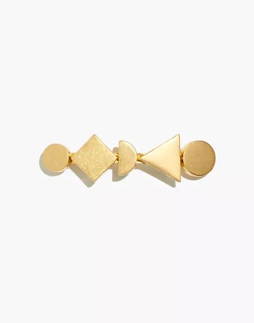 Gold-Plated Geometric Stack Barrette | Madewell